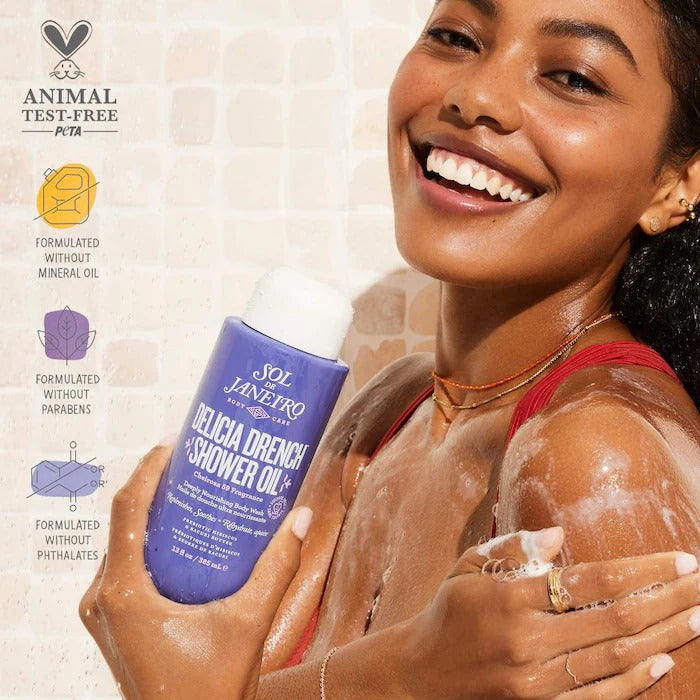 Delícia Drench™ Moisturizing Shower Oil for Dry Skin Mini Size