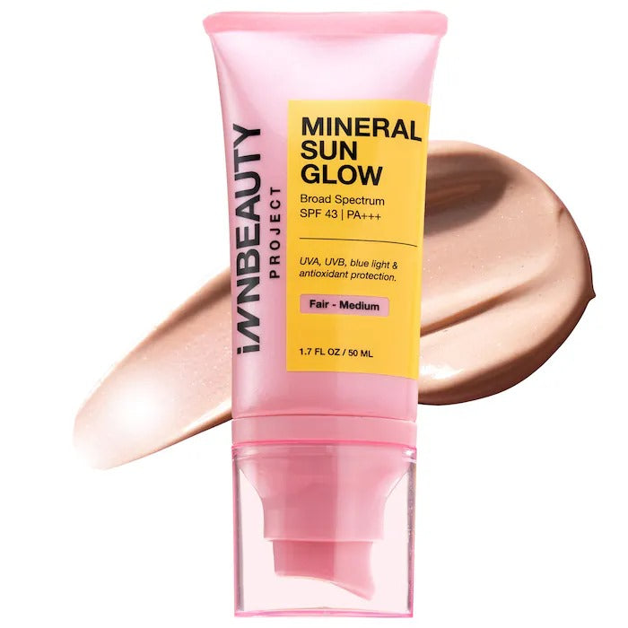 Mineral Sun Glow Broad Spectrum Sunscreen SPF 43 PA +++ with Peptides and Vitamin C