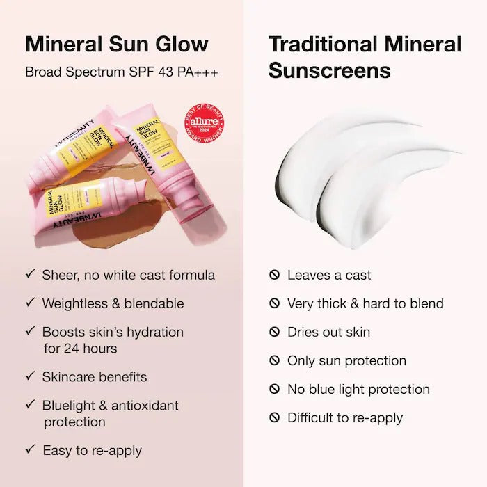 Mineral Sun Glow Broad Spectrum Sunscreen SPF 43 PA +++ with Peptides and Vitamin C