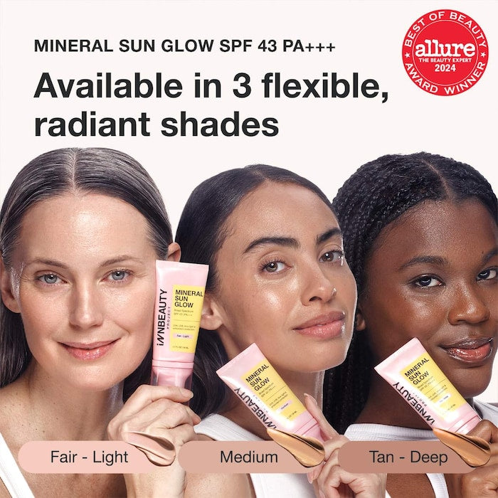Mineral Sun Glow Broad Spectrum Sunscreen SPF 43 PA +++ with Peptides and Vitamin C